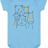 body manga curta azul claro animais 01