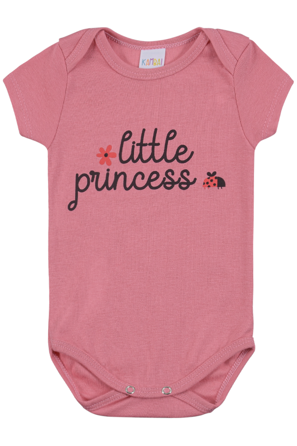 body manga curta rosa little princess 01