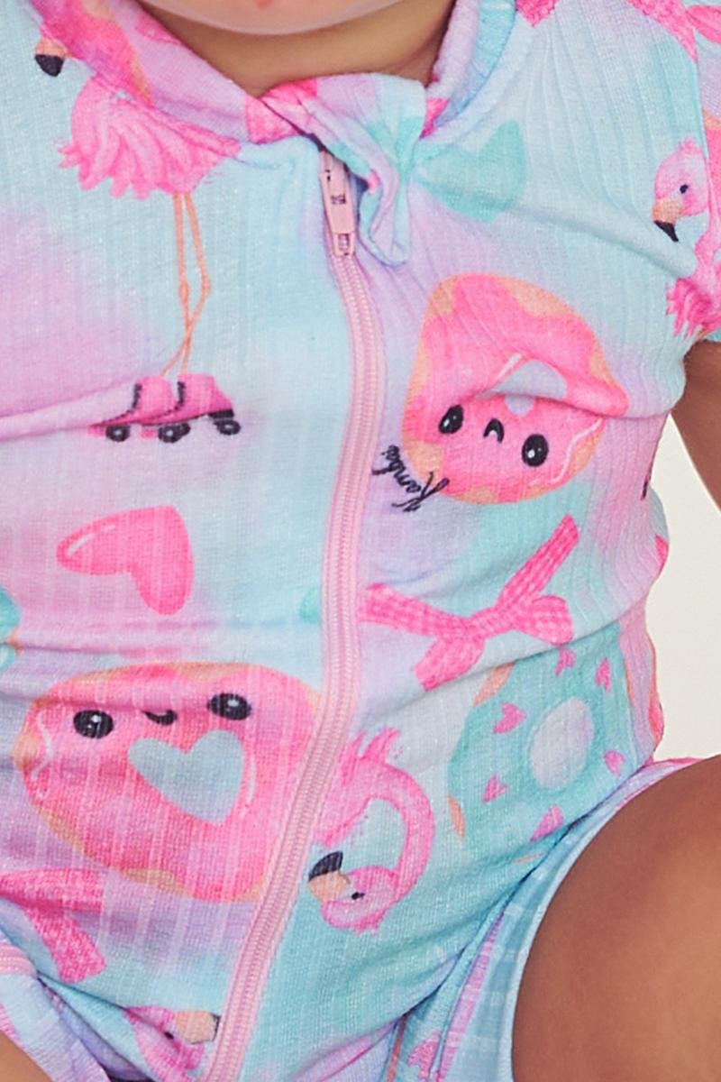 macacao curto bebe de malha flamingo2