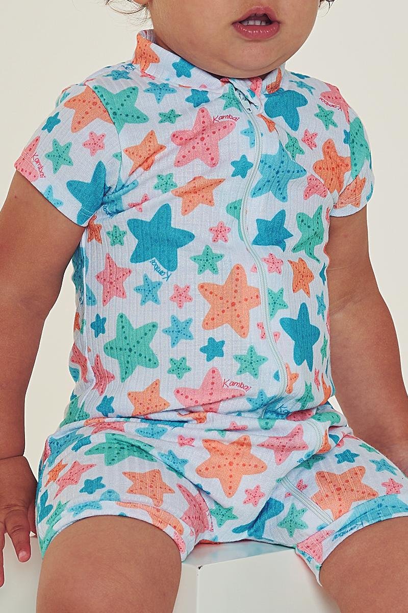 macacao curto bebe de malha estrelas do mar2