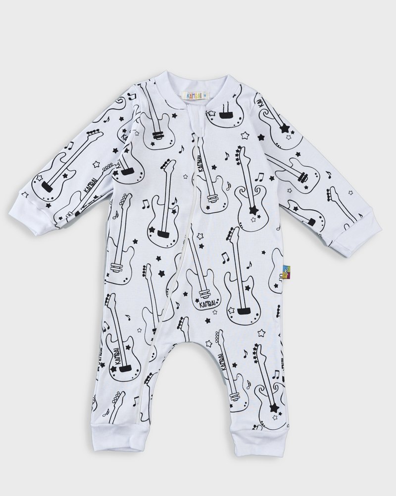 12 macacao longo bebe de malha suedine estampa rock azul marinho