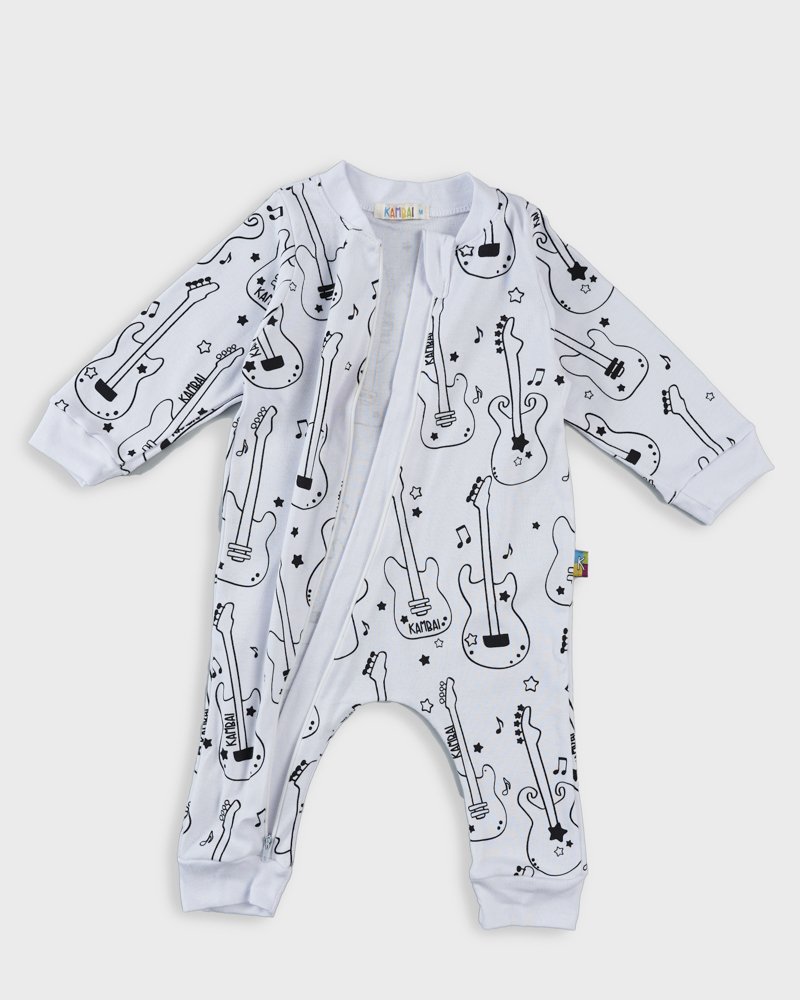 13 macacao longo bebe de malha suedine estampa rock azul marinho