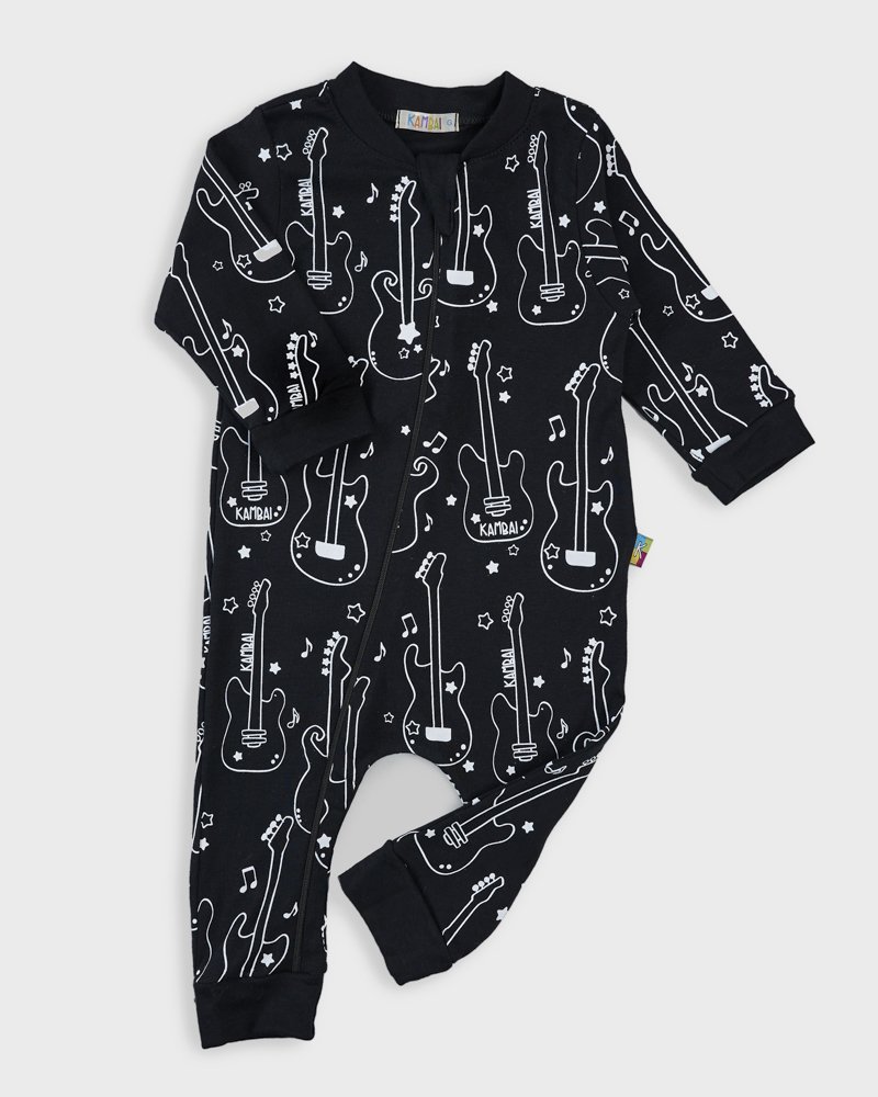 23 macacao longo bebe de malha suedine estampa rock azul marinho