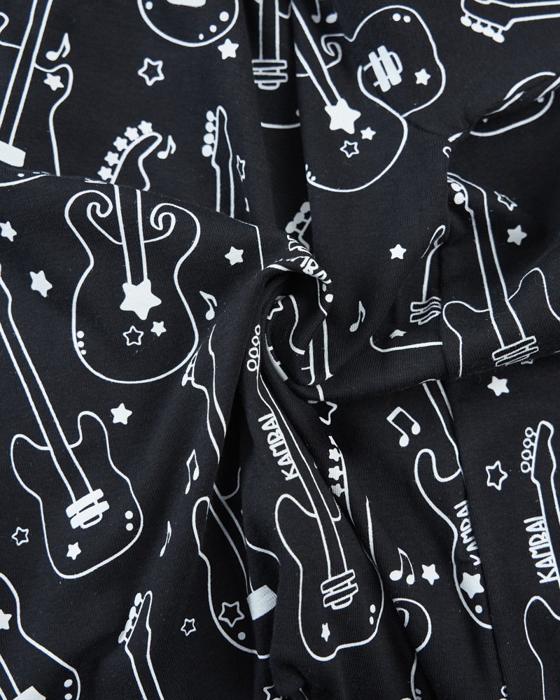 27 macacao longo bebe de malha suedine estampa rock azul marinho