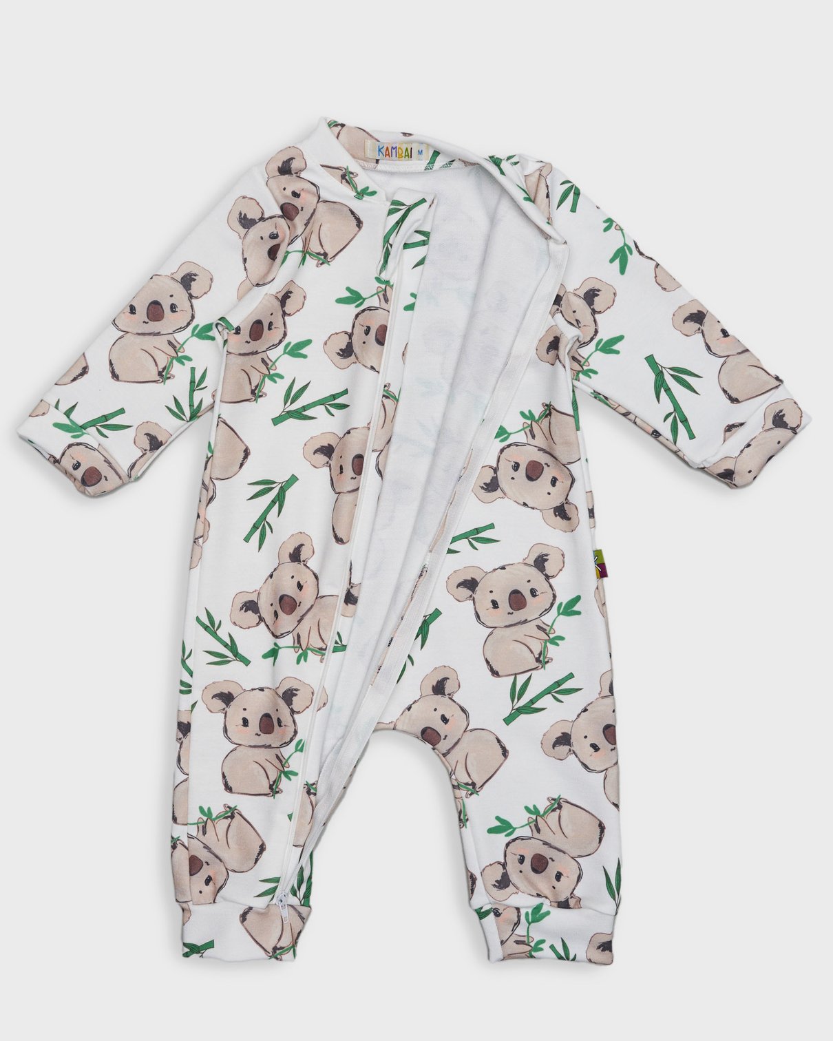 Detalhe do zíper frontal seguro