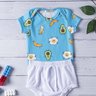 01 conjunto body estampado abacate breakfast e tapa fralda