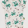 Body Bebê Manga Curta Canelado Estampa Palmeira