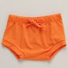 Shorts Tapa Fralda Bebê Canelado Laranja