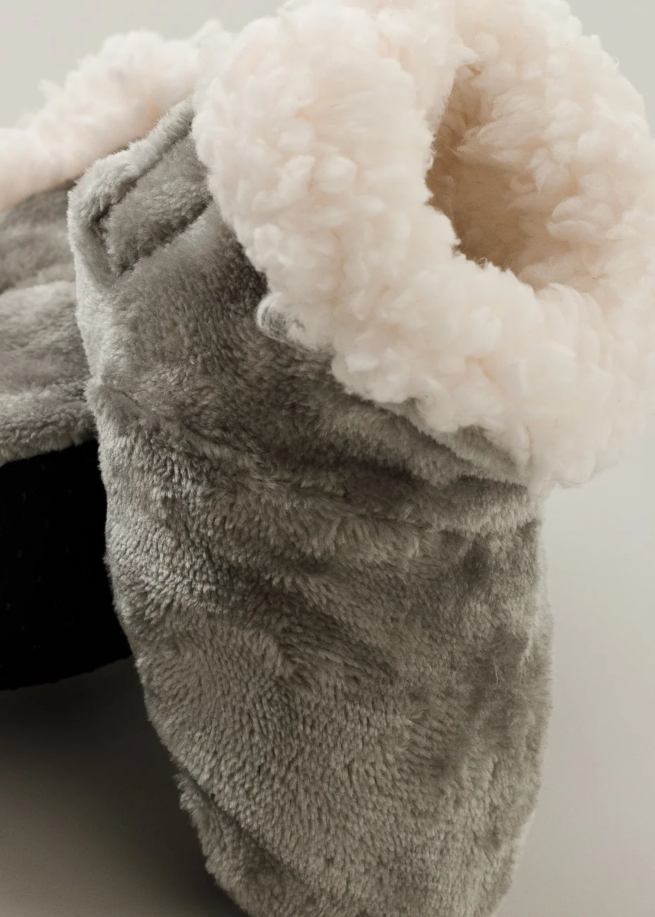 13 bota bebe de inverno peluciada cinza escuro unico 0 12 meses