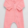 15 macacao longo bebe de plush boucle soft peluciado rosa chiclete