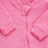 12 macacao longo bebe de plush boucle soft peluciado rosa pink
