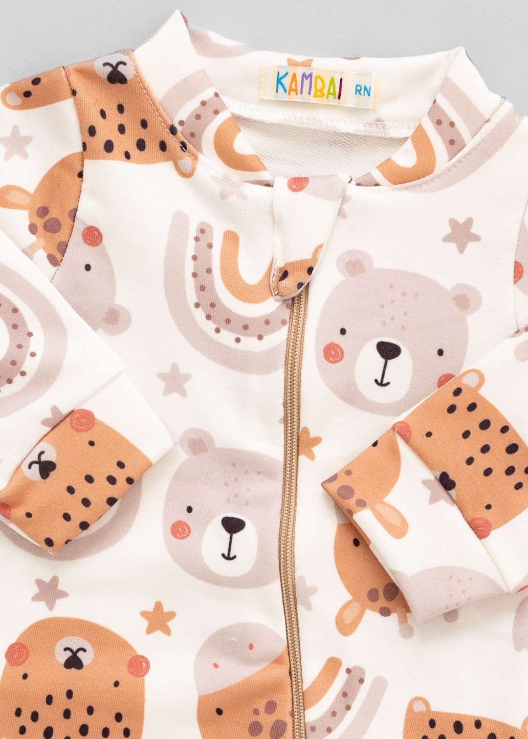 02 macacao longo bebe de molecotton urso