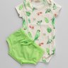 02 conjunto body estampado papagaio e tapa fralda