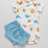 Conjunto Body Animais Marinhos Oceano e Tapa Fralda