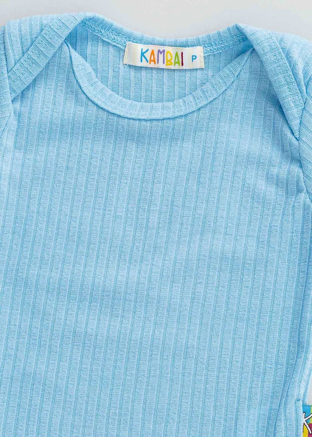 05 body bebe manga curta canelado cores