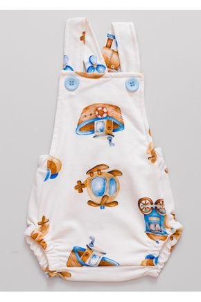 Romper Jardineira Bebê Brinquedos de Madeira