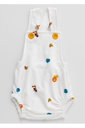 Romper Jardineira Bebê Tropical