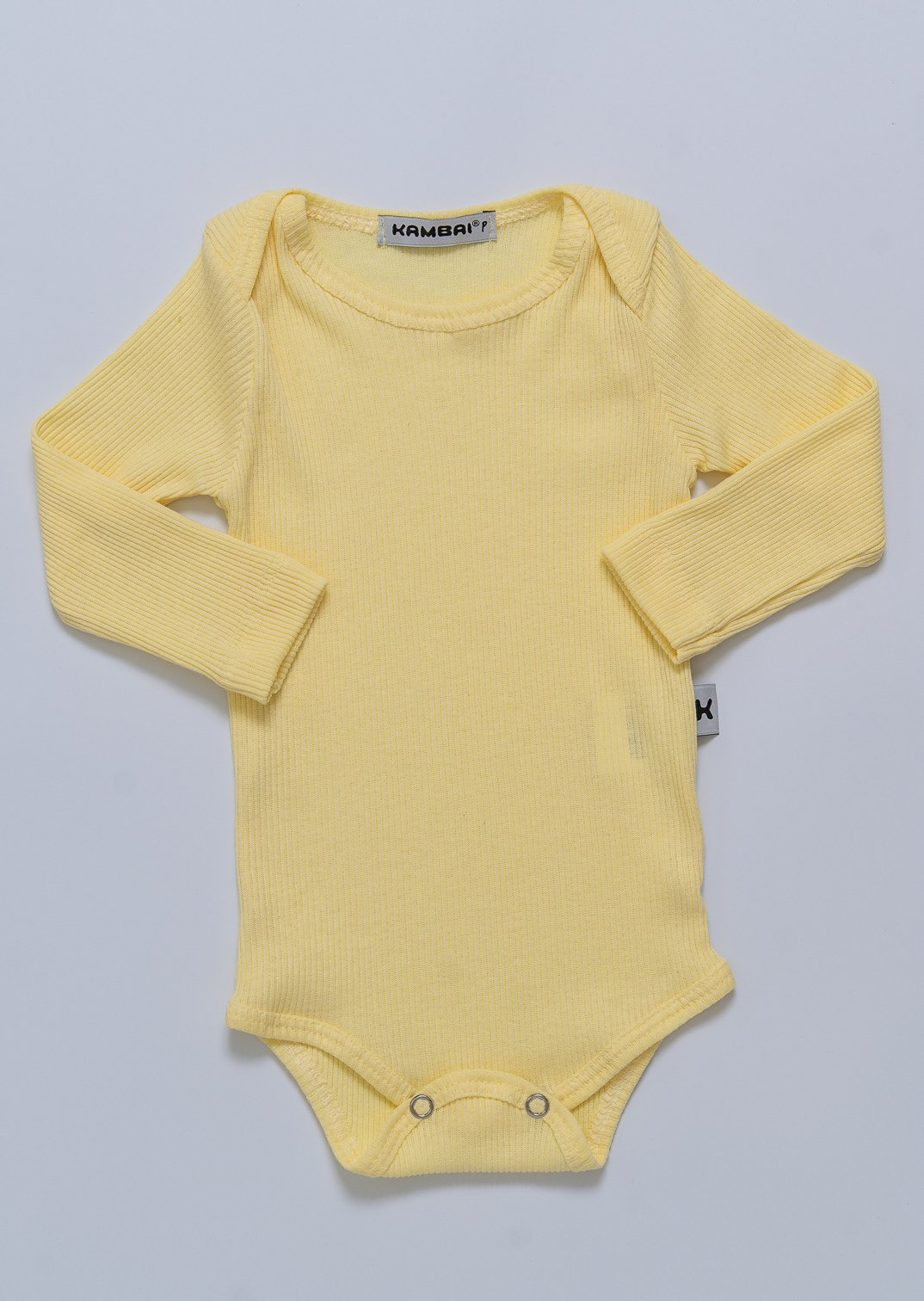 01 body bebe manga longa canelado 100 algodao amarelo 01