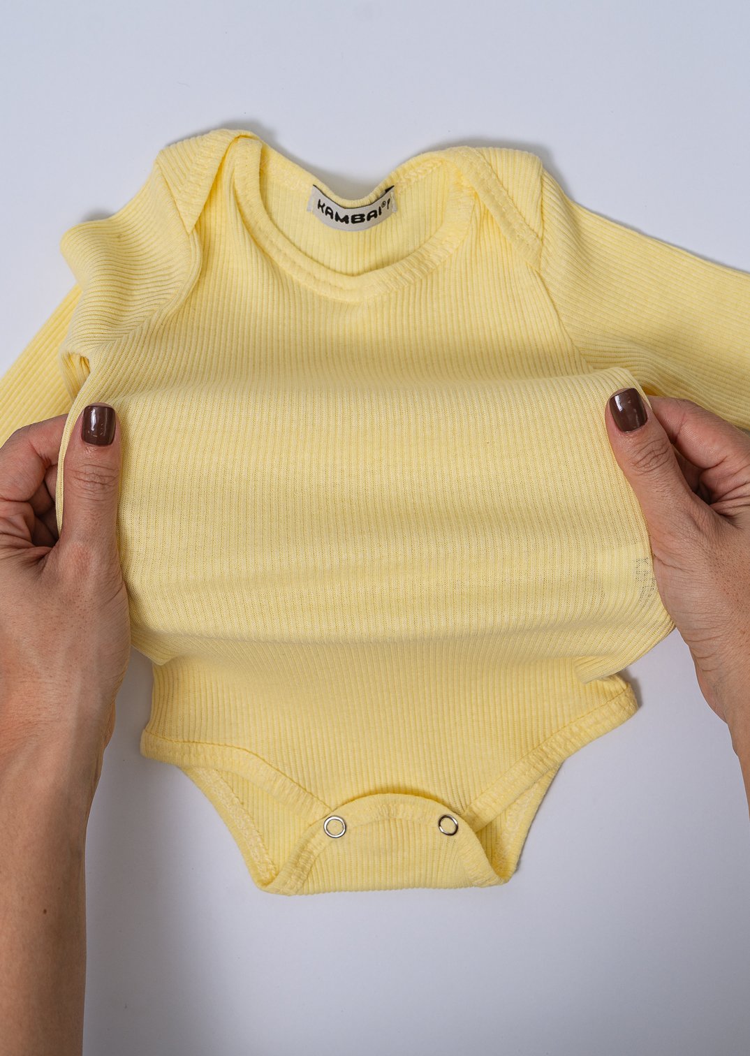 03 body bebe manga longa canelado 100 algodao amarelo 01