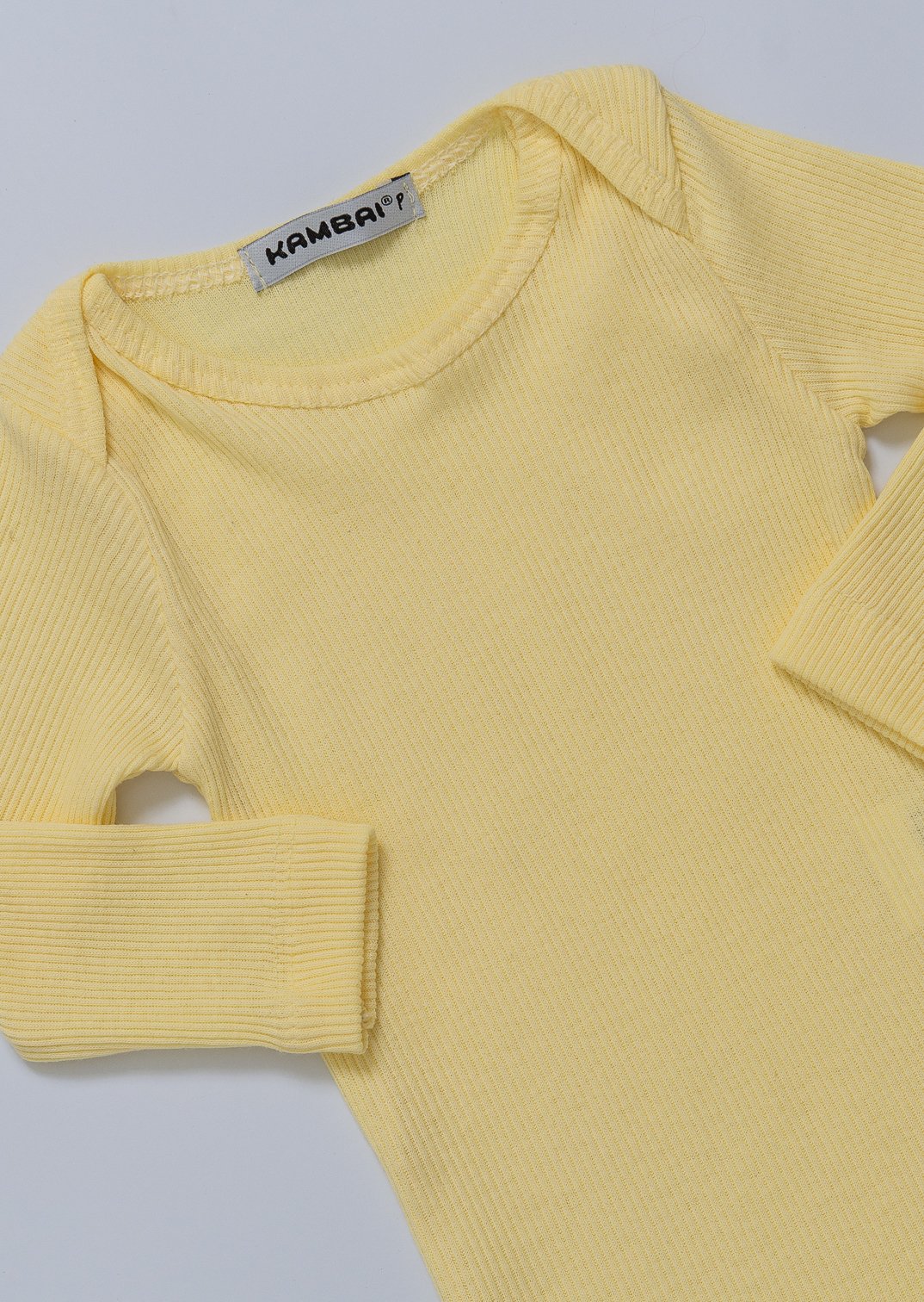 05 body bebe manga longa canelado 100 algodao amarelo 01