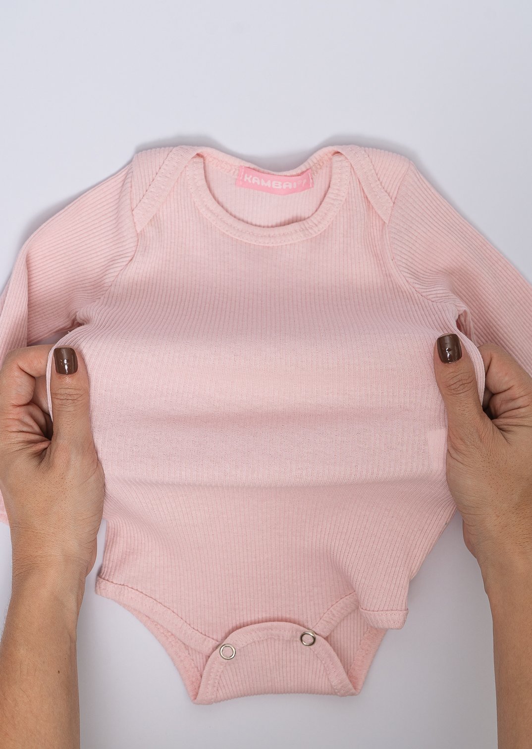 50 body bebe manga longa canelado 100 algodao