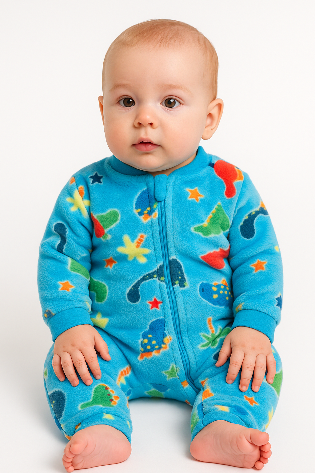 01 macacao bebe fleece peluciado dinossauro