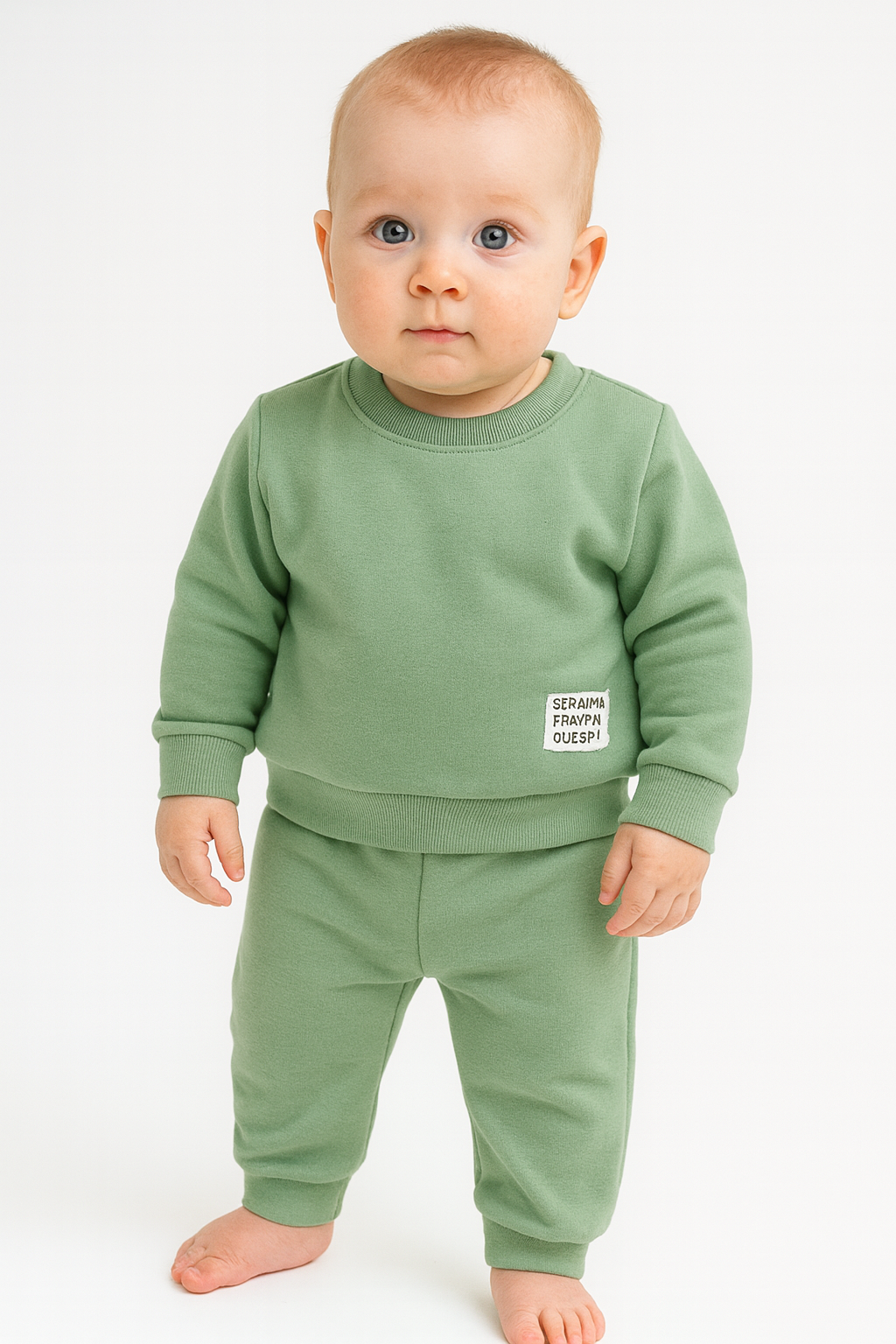 01 conjunto blusa e calca moletom verde pistache