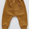 Calça Bebê Minimalista Saruel Moletom Marrom Canela