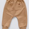 Calça Bebê Minimalista Saruel Moletom Marrom Capuccino