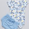 Conjunto Body Barquinho no Mar e Tapa Fralda - KAMBAI