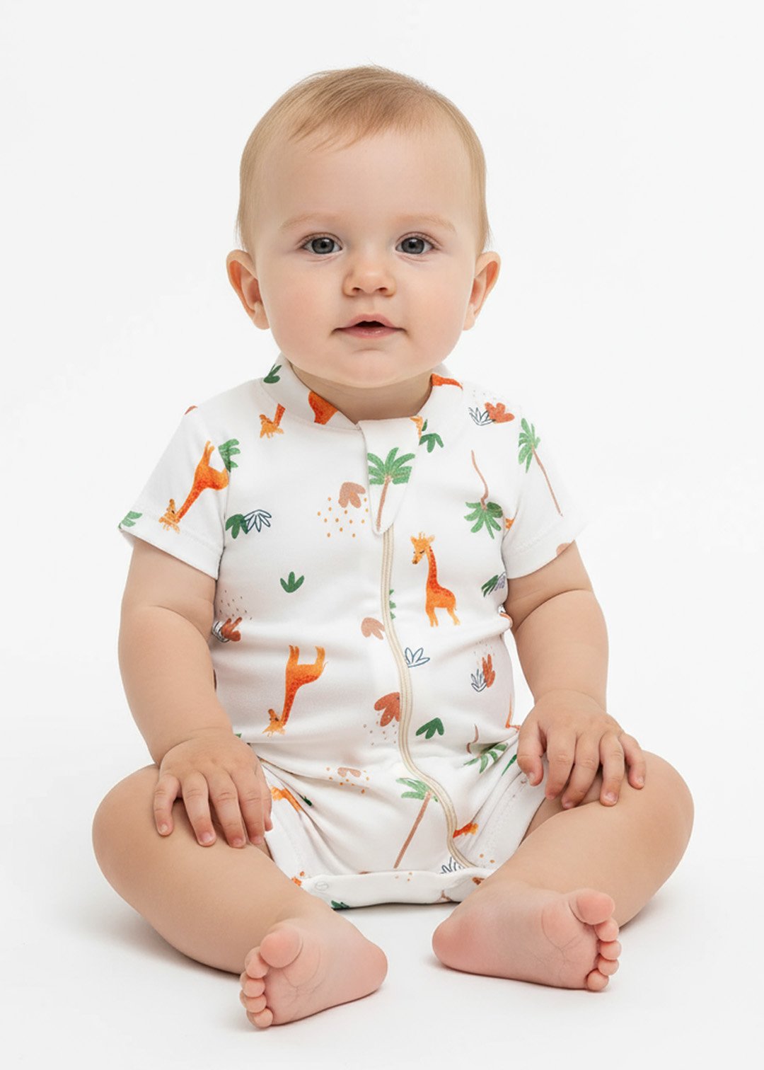 macacao bebe girafa curto