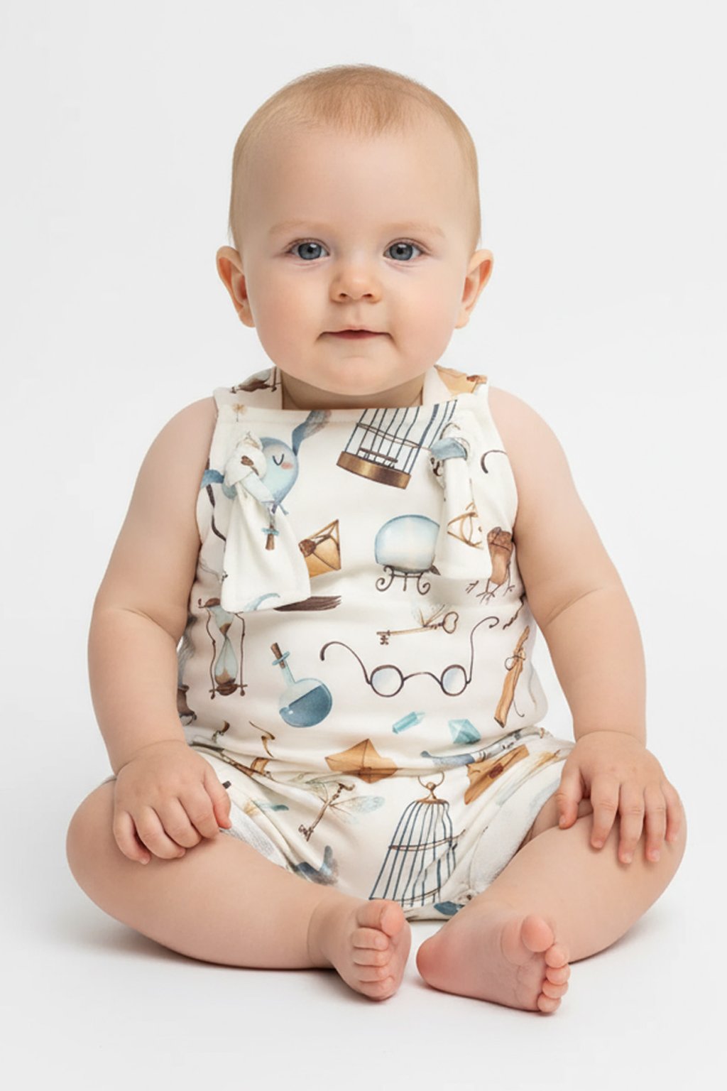 jardineira bebe curta mago