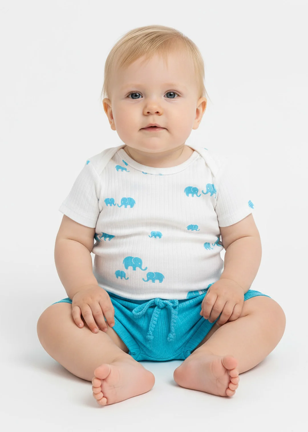 conjunto body estampado familia elefante e tapa fralda