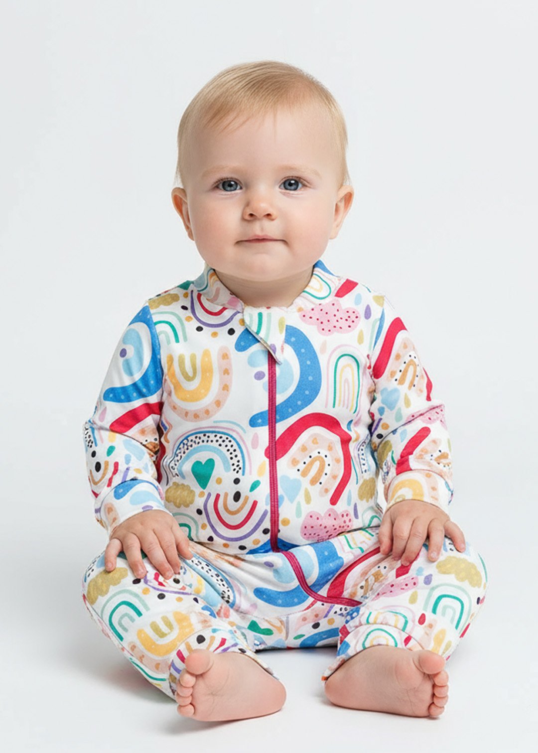 07 macacao bebe molecotton arco iris kambai