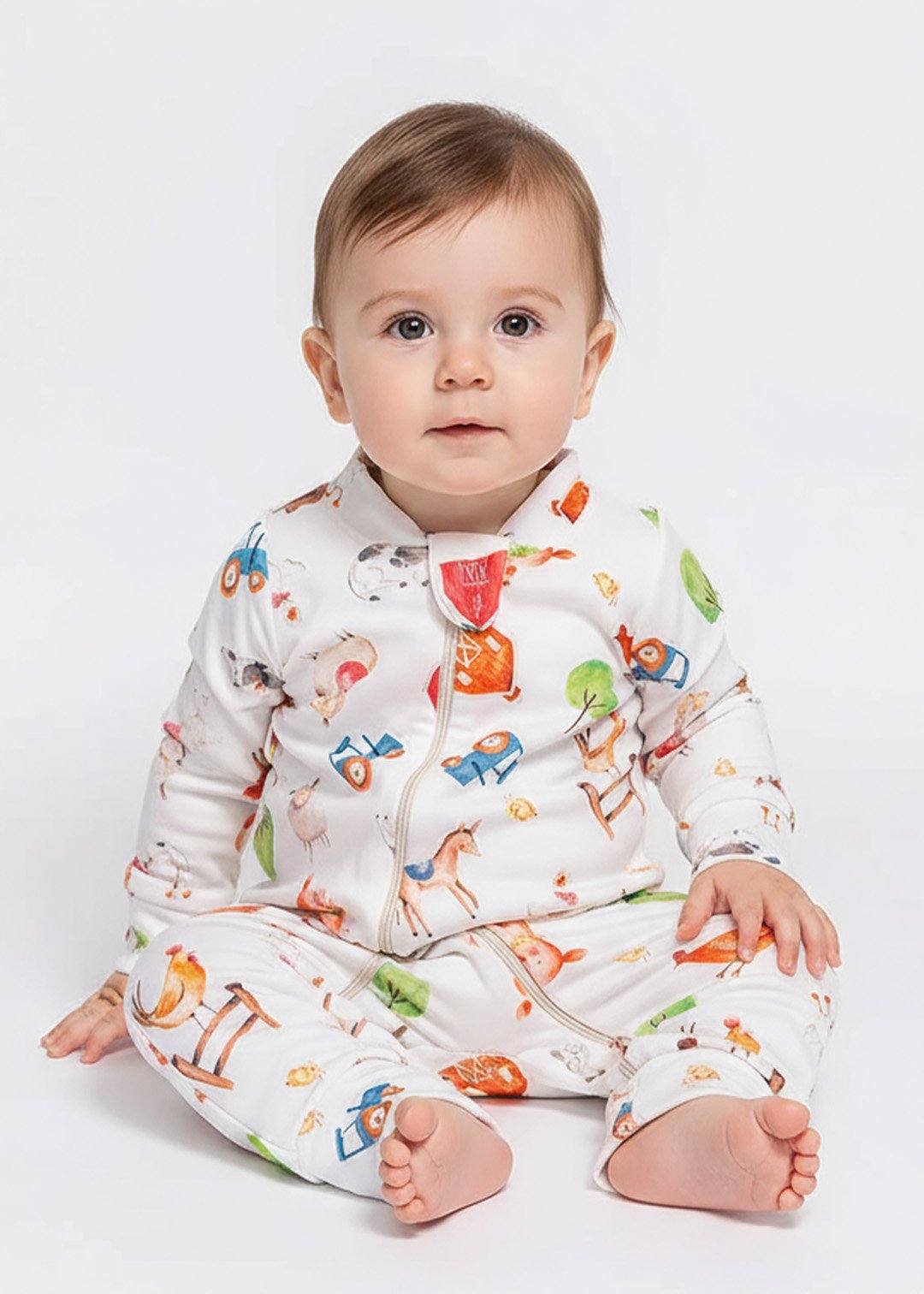 15 macacao bebe molecotton arco iris kambai