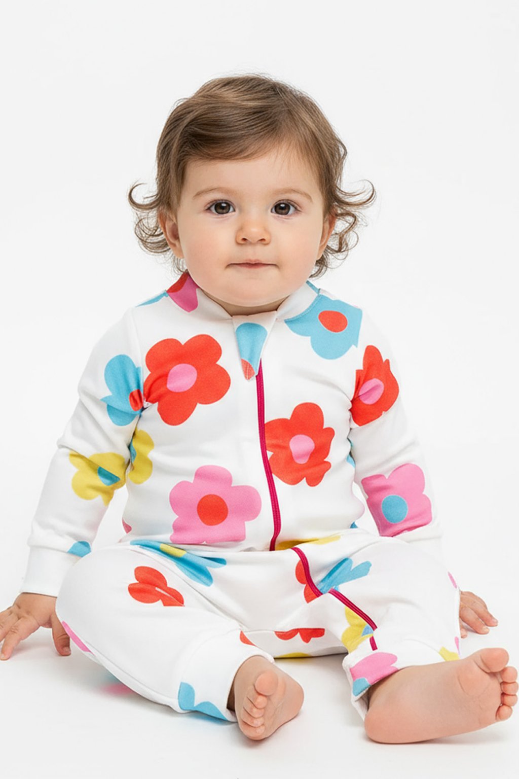 20 macacao bebe molecotton arco iris kambai