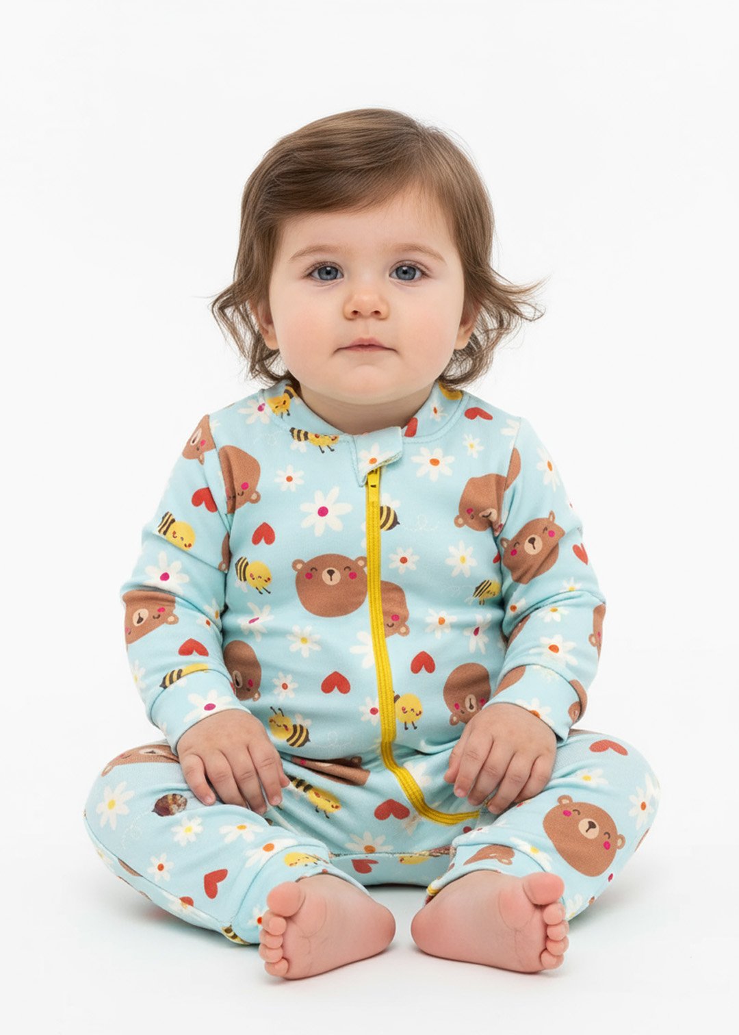 25 macacao bebe molecotton arco iris kambai