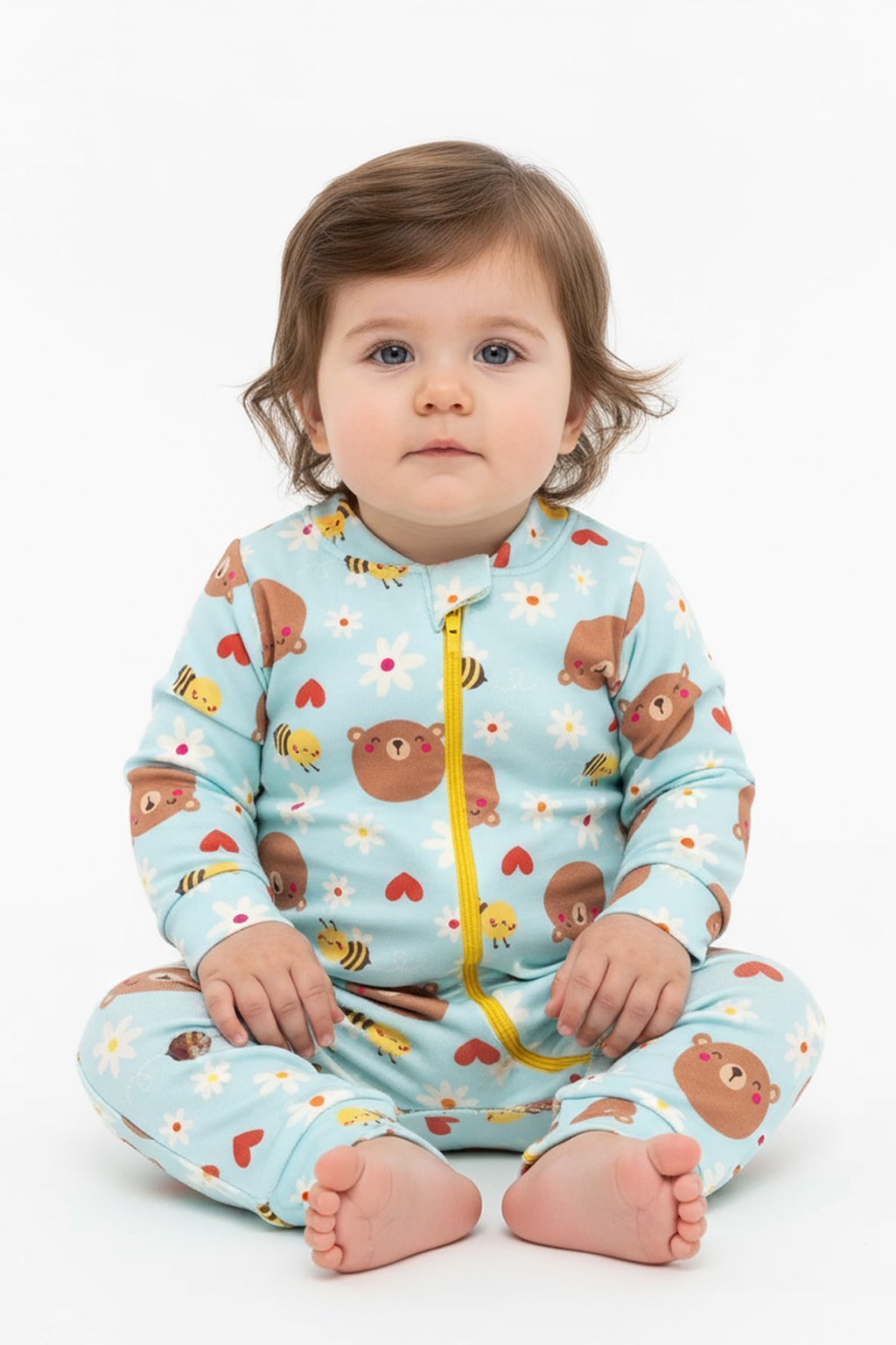 25 macacao bebe molecotton arco iris kambai