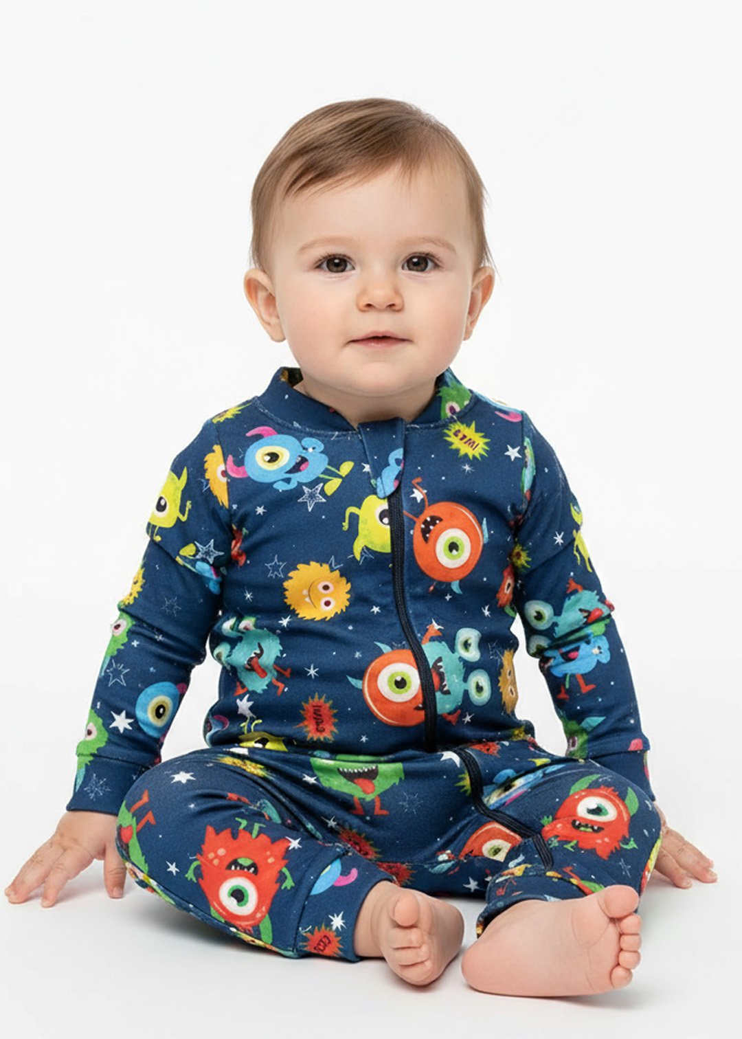 31 macacao bebe molecotton arco iris kambai