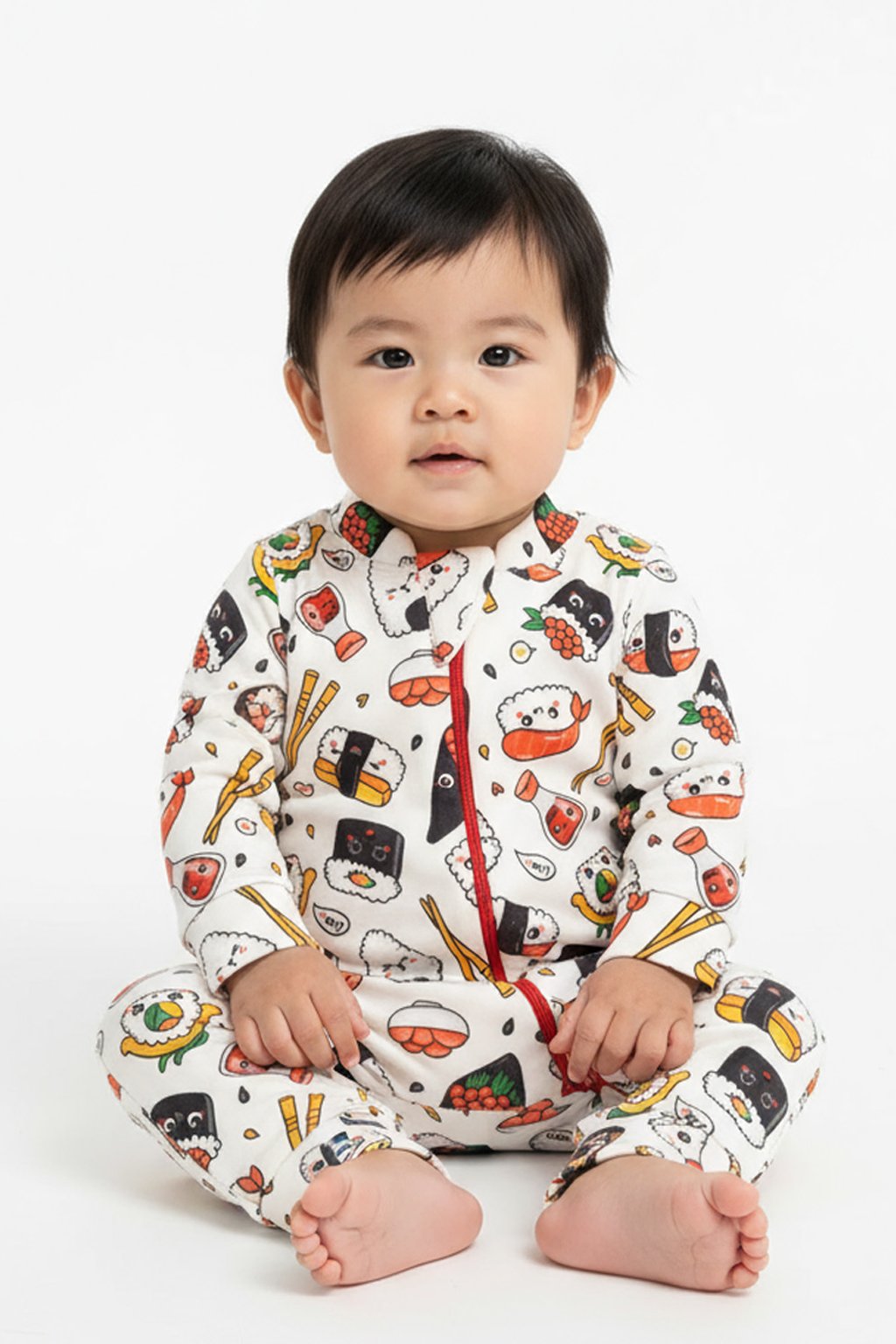 36 macacao bebe molecotton arco iris kambai