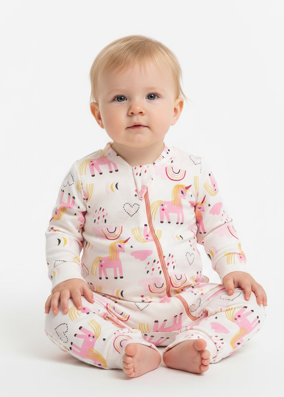 38 macacao bebe molecotton arco iris kambai