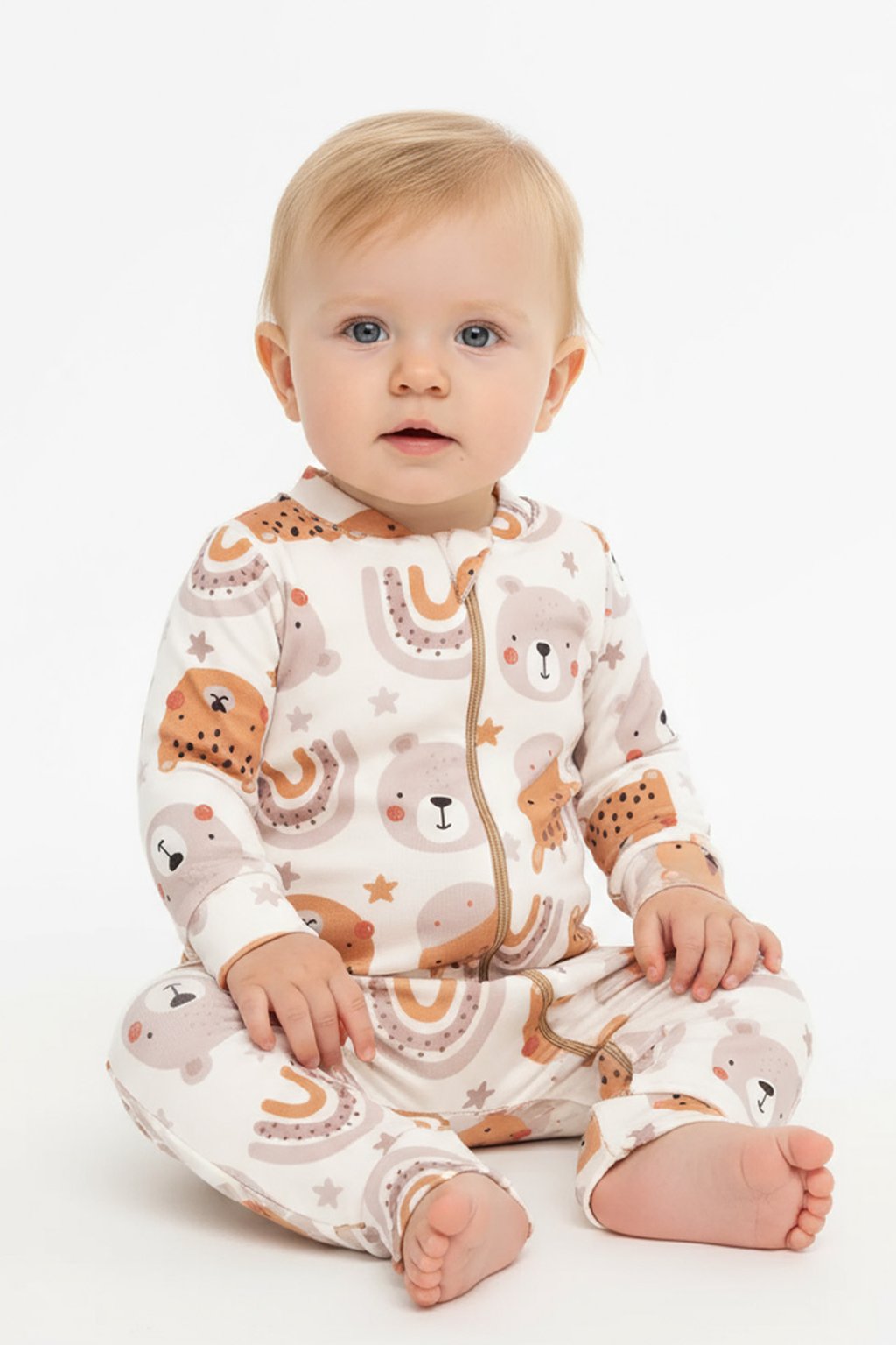 40 macacao bebe molecotton arco iris kambai