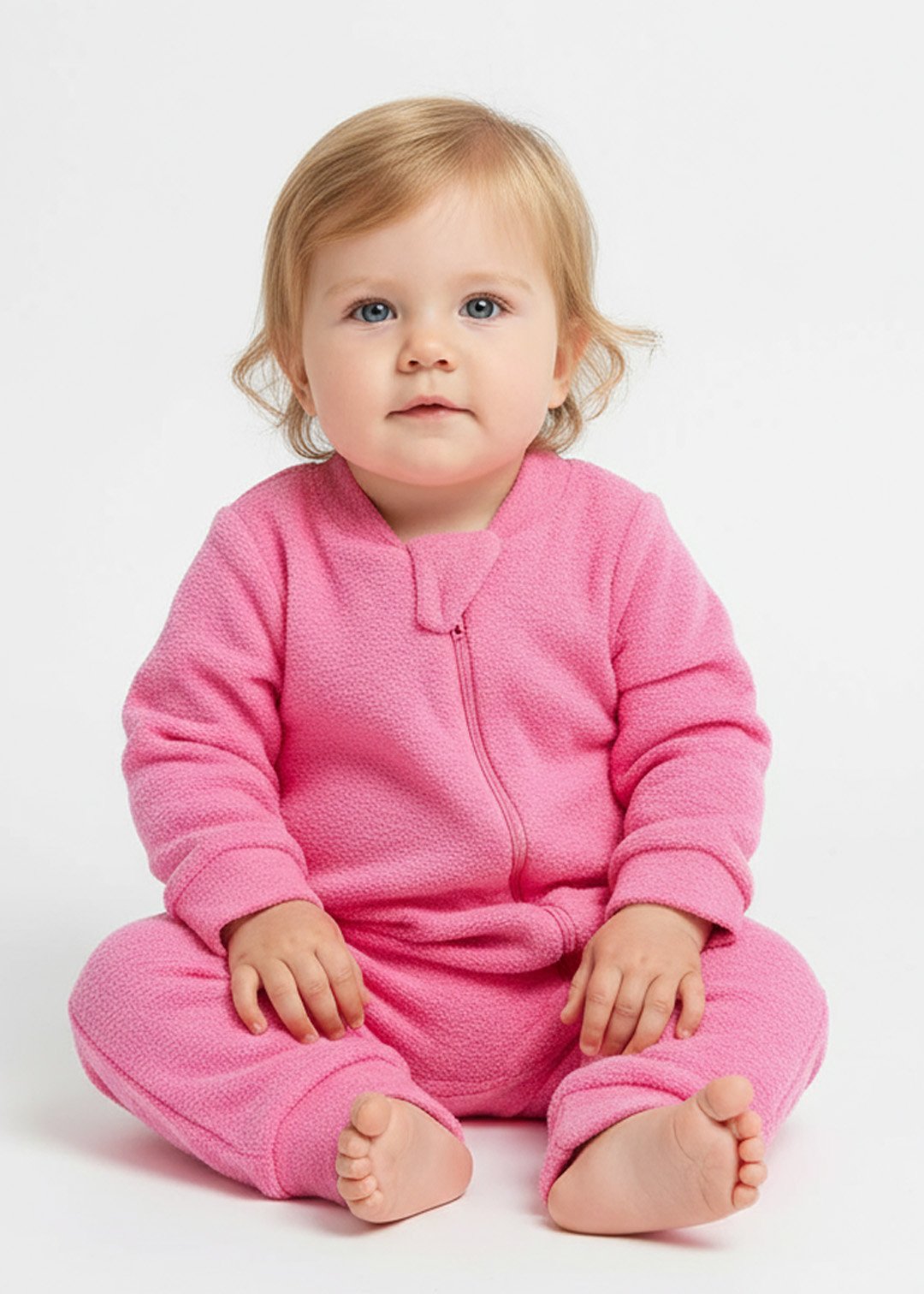 macacao bebe longo de plush boucle peluciado rosa pink
