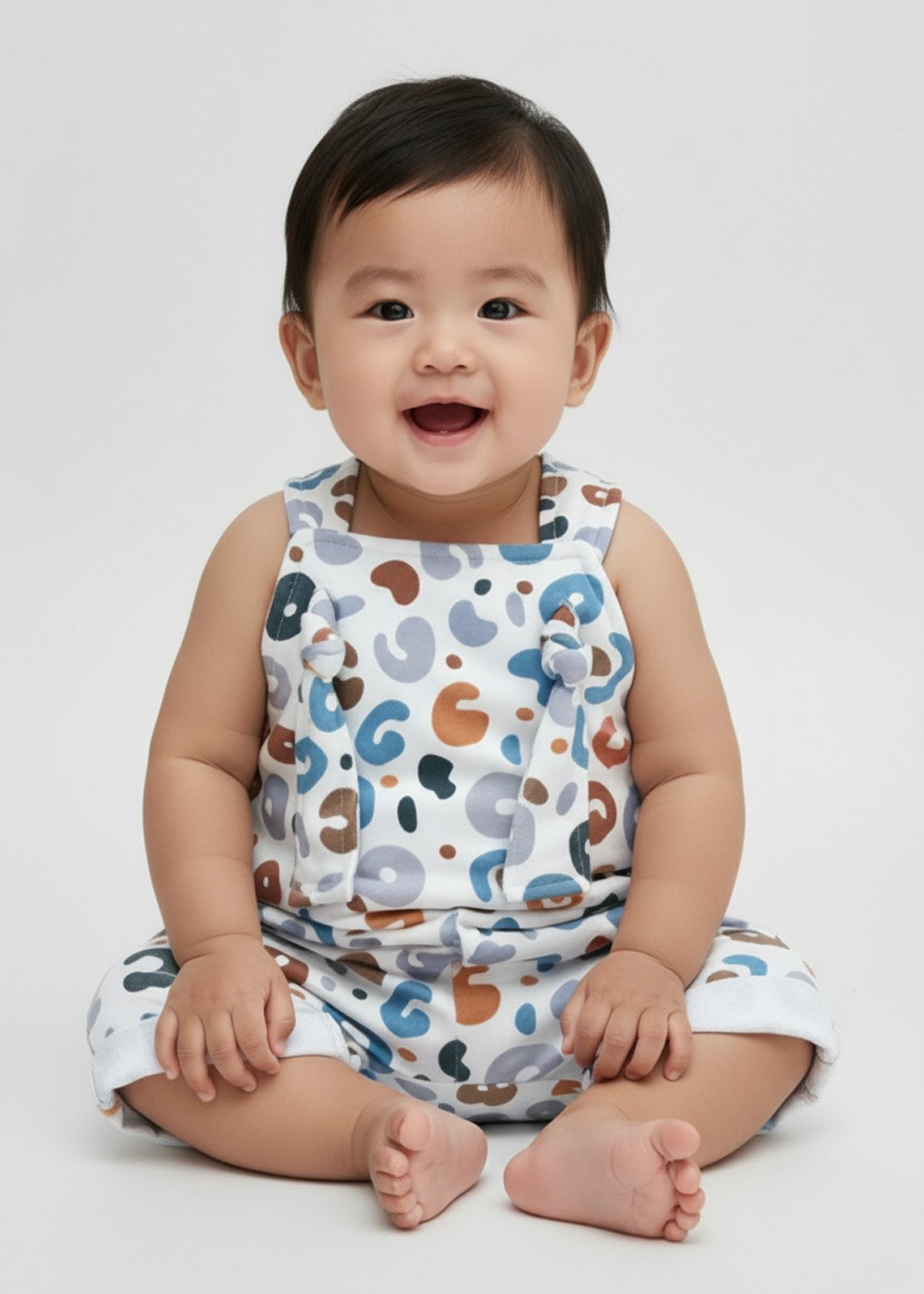 jardineira bebe curta minimalista onca v2