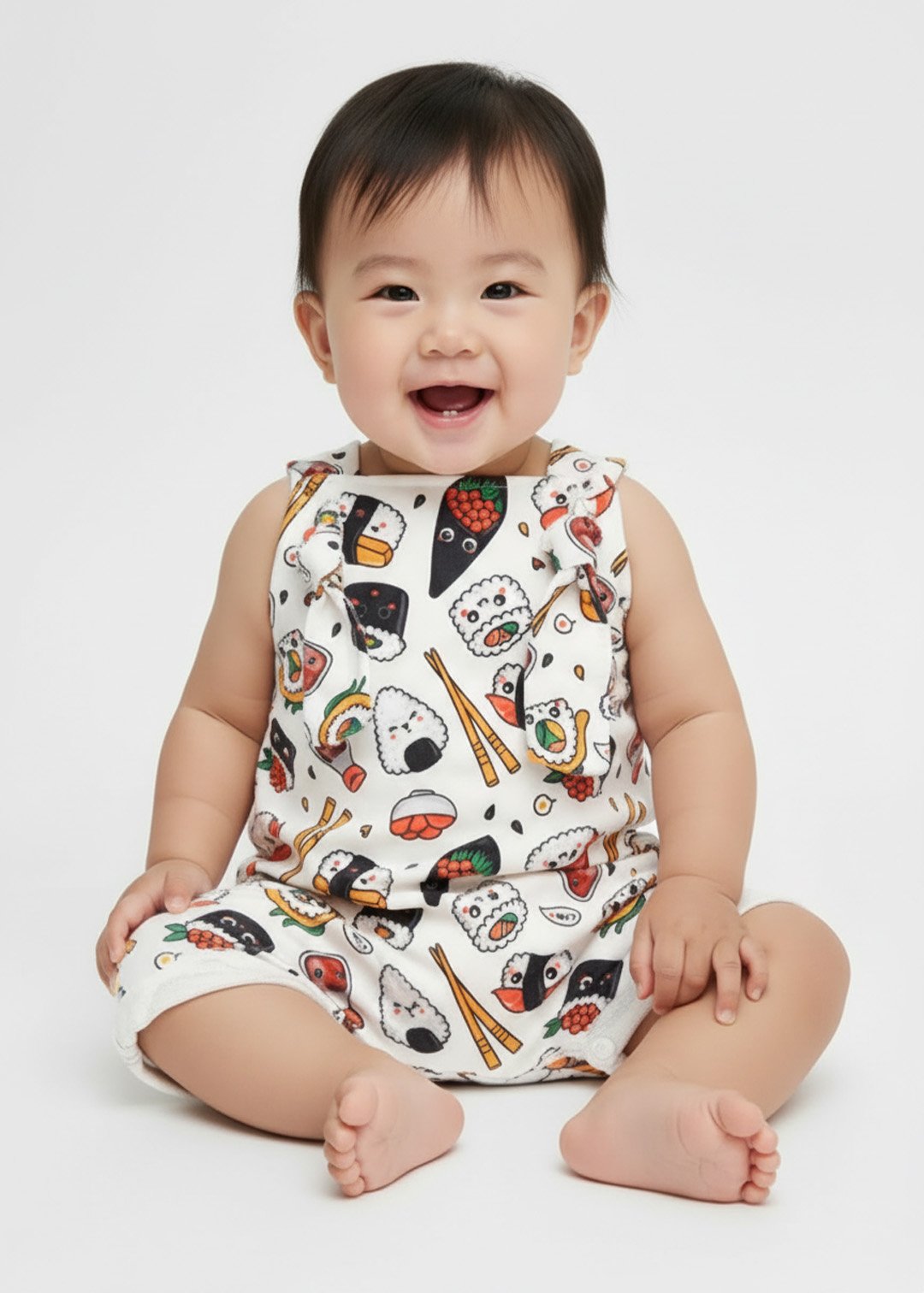 jardineira bebe curta sushi v2