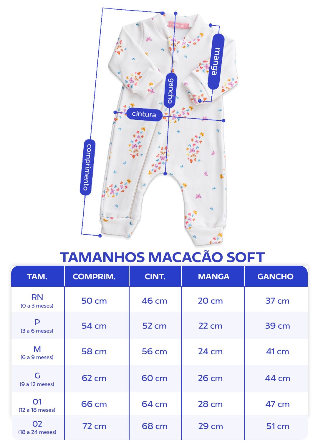 02 macacao bebe soft longo animais laranja