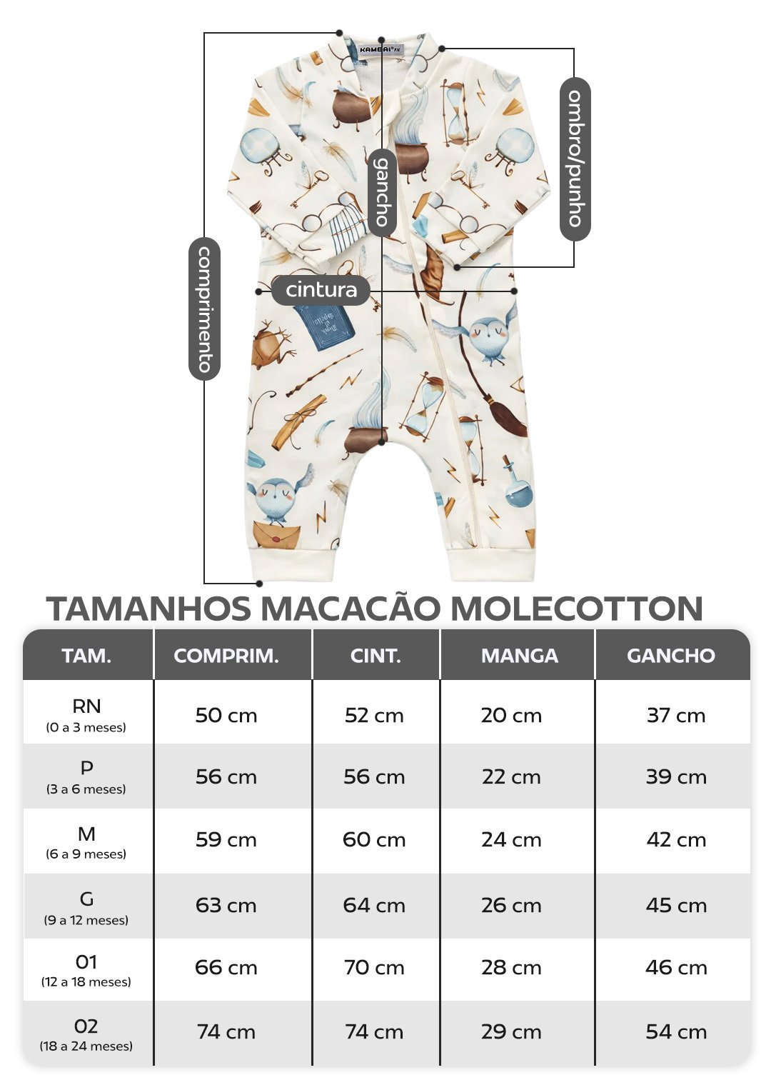 tabela macacao molecotton em preto v3