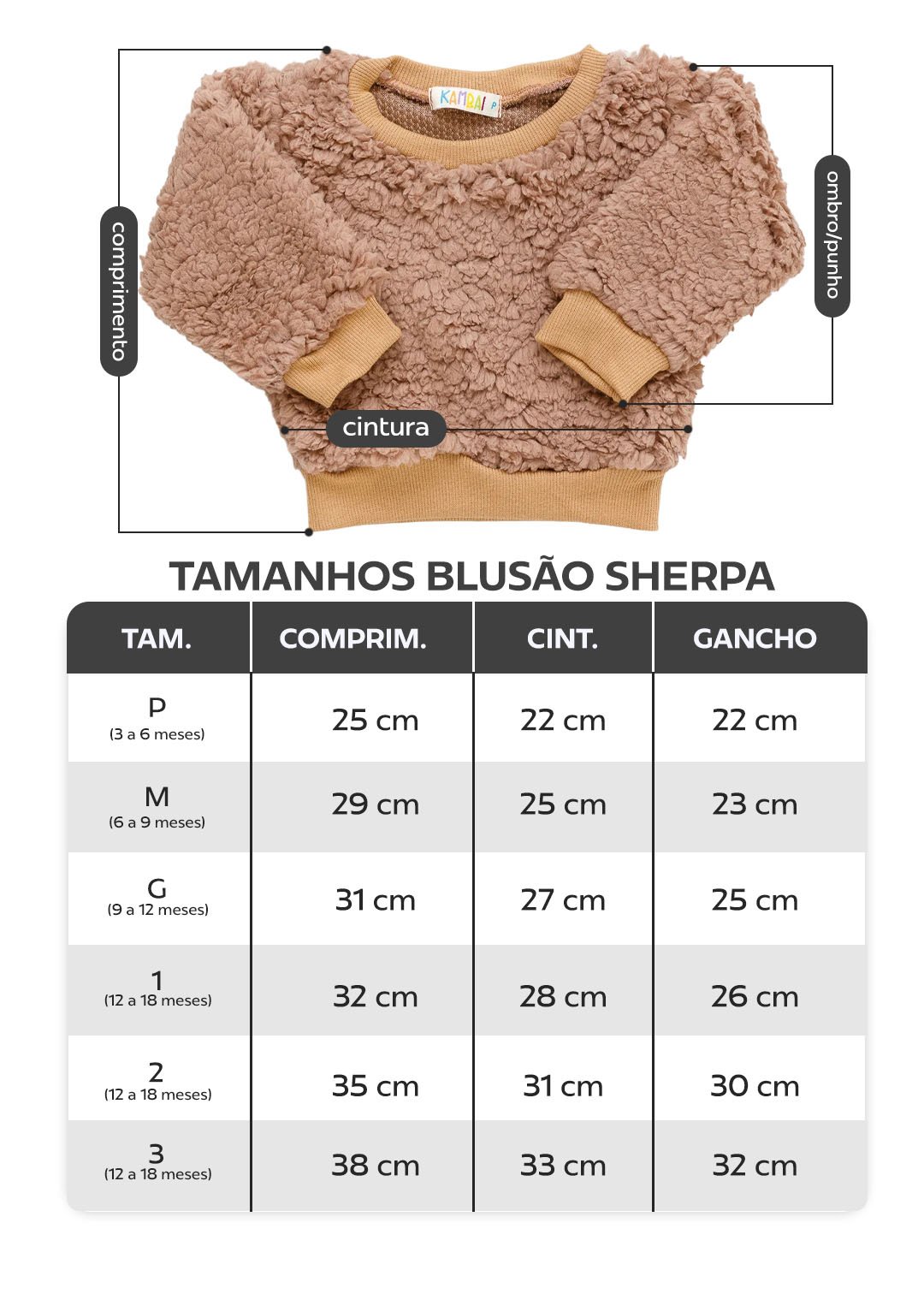 tabela blusao sherpa em preto v4