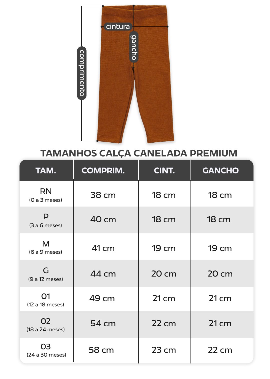 tabela calca canelada premium em preto v4