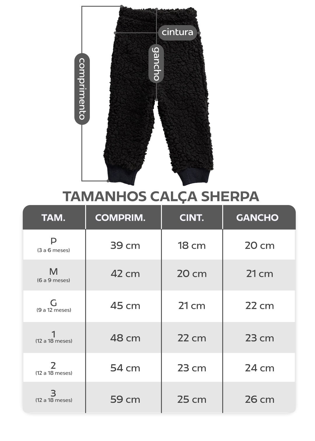 tabela calca sherpa em preto v4